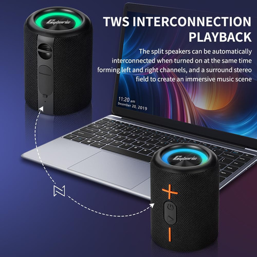 Cyboris 2 En 1 Altavoz Bluetooth Divisible Portátil, Altavoz