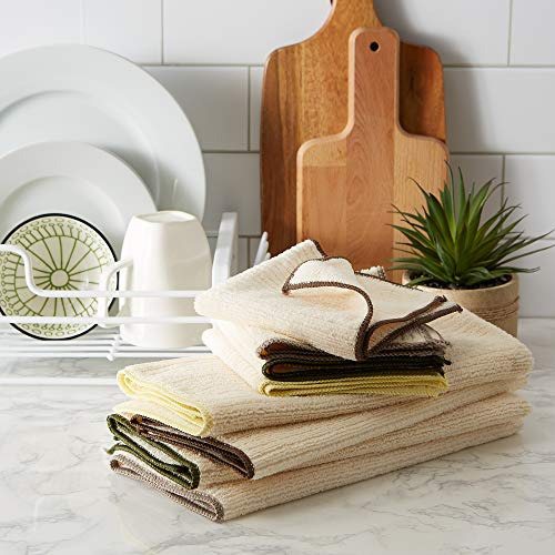 Juego De 8 Toallas De Cocina Y Microfibra Absorbentes