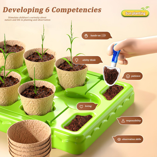 Kit De Cultivo De Plantas Educativo Para Niños Con Riego Y L