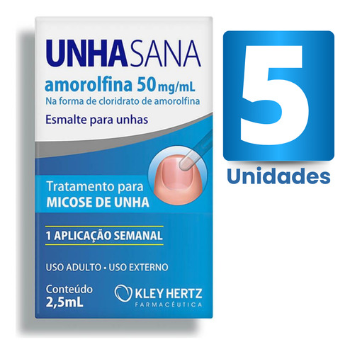 5 Unha Sana Unhasana Esmalte Tratamento Micose Unha Mão Pé