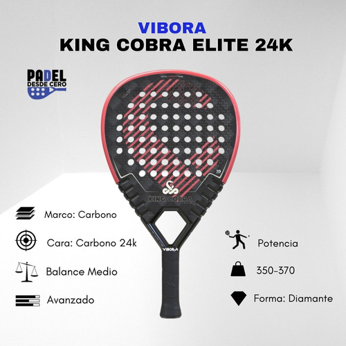 Pala Padel Vibor-a King Cobra Elite 24k 