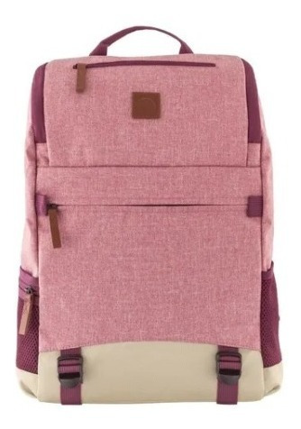 Mochila Delsey Mujer Para Notebook Maubert Rosa