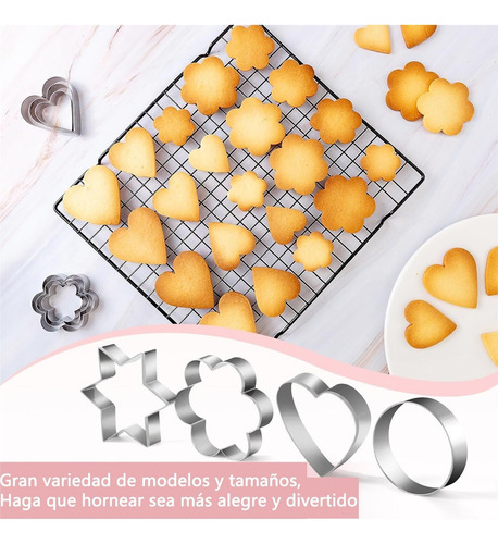 Juego De 12 Cortadores Galleta, Cortadores Acero Inoxidable