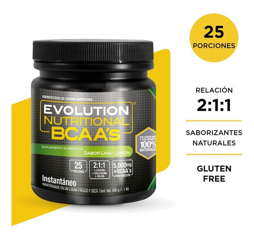 Imagen 1 de 8 de Bcaas - Aminoácidos (leucina:isoleucina:valina ) De 500 G