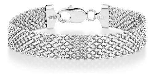 Brazalete De Plata   De Ley 925, Cadena De Eslabones D Fr2bp