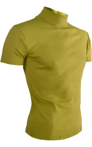 Playera cuello alto manga corta new arrivals