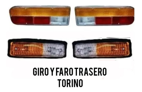 Juego De Faro Trasero Y Giro Delantero Para  Torino 70/ad