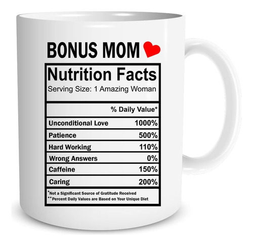 Información Nutricional De Bonus Mom ' Taza De Café De Cerám