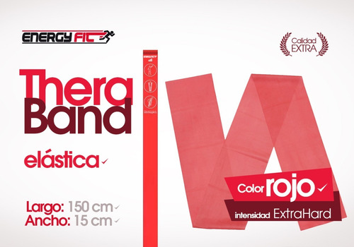 Imagen 6 de 10 de Banda Elastica 1,5m Extra Hard Theraband Ejercicio Fitness !