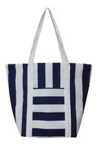Comprar Bolsos Playeros De Lona, Forrados, Con Cierre Y Bolsillo