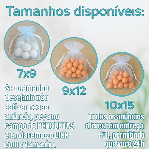 Kit De 100 Bolsas De Organza De 9 X 12 Pulgadas, Color Blanc