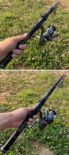 Caña De Pesca Telescópica Con Carrete Profesional Modelo 013