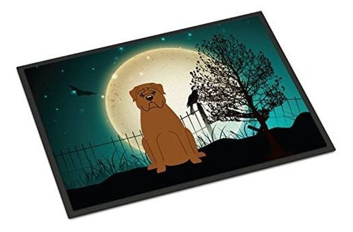 Felpudo Halloween Perro Asustado 24x36, Antideslizante Lavable, 24h