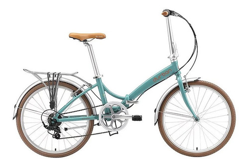 Bike Dobrável Aro 24 Rio Xl 6 Marchas Quadro Alumínio Durban Tamanho do quadro 24 " Cor Azul-turquesa