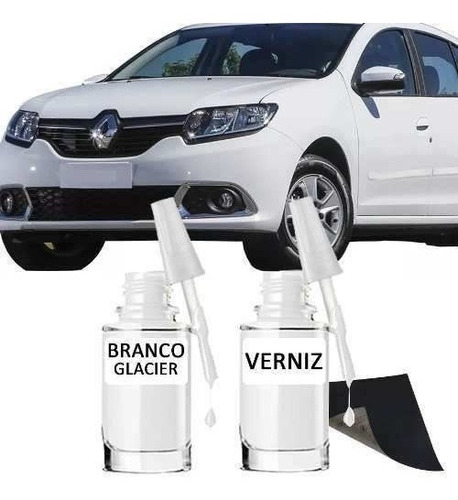 Tinta Tira Risco Automotivo Renault Sandero Branco Glacier