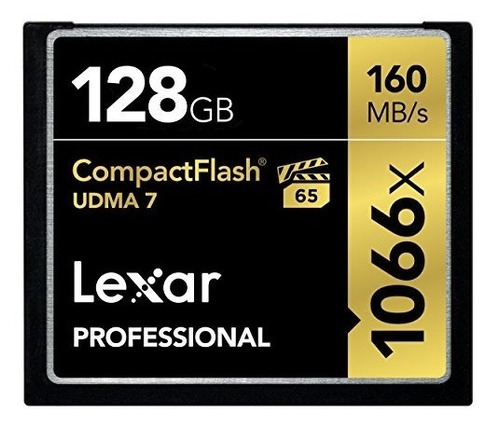 Tarjeta Lexar Professional 1066x 128gb Vpg-65 Compactflash (