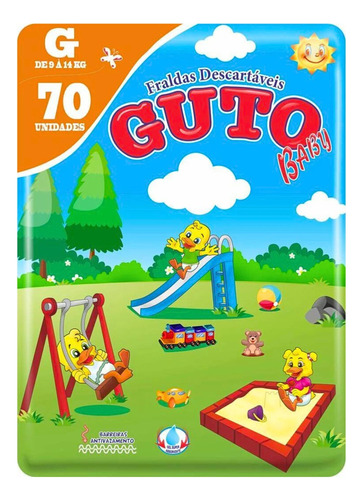 Fralda Descartável Infantil Guto Baby Pacotão - G