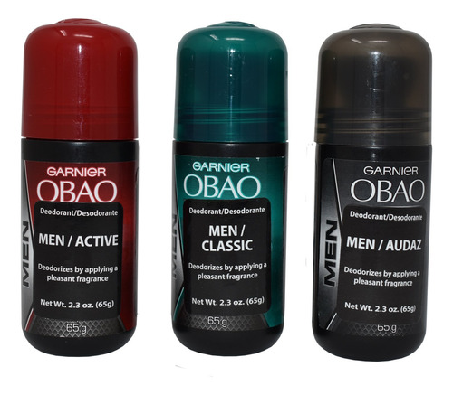 Obao Desodorante Surtido Para Hombre, Paquete De 3