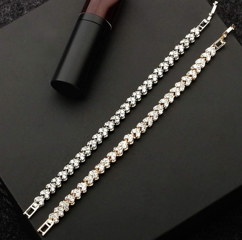 Imagem 4 de 7 de Pulseira Feminina Banhada Semi Joia Noiva Debutante + Brinde