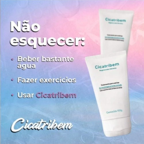 Imagem 3 de 6 de Kit Com 2 Tira Estrias Cicatribem Creme 150g Com Nota Fiscal
