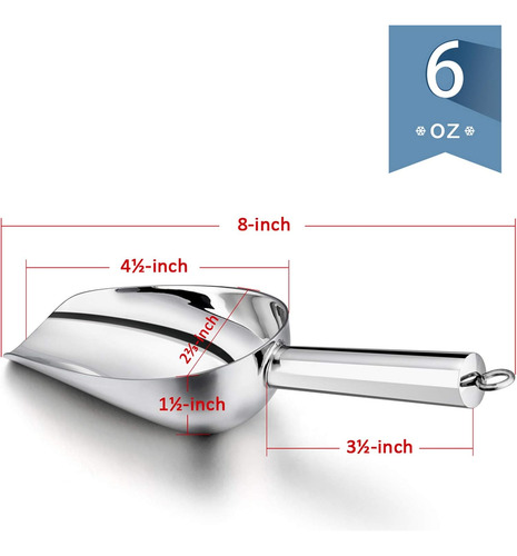 Juego De 2 Cucharas De Acero Inoxidable Para Hielo Y Azúcar