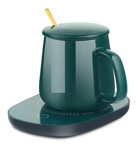 Taza De Café Con Calentador Eléctrico Set Taza Mug + Cuchara