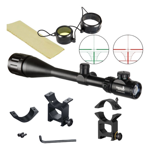 Lancer Tactical Mira 6-24x50 Iluminacion Punto Rojo Verde C