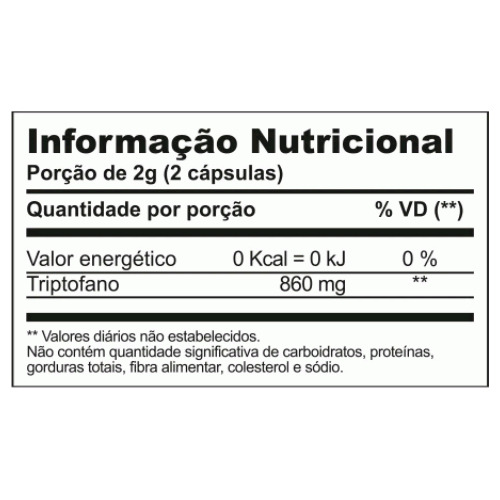 Triptofano Dreams 860mg (60 Caps) - Padrão: Único