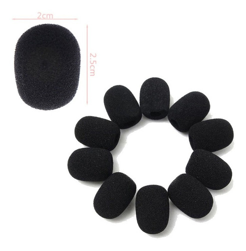 50 Espuma Para Microfone De Headset 25x20mm