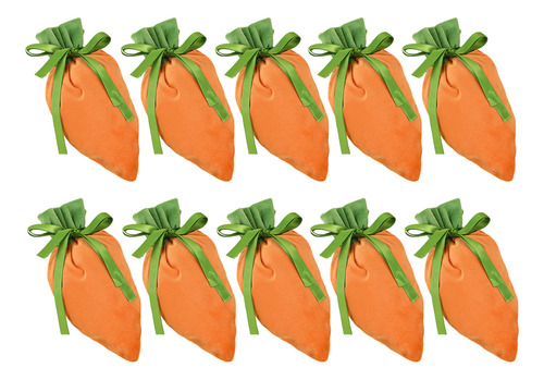 10 Bolsas De Caramelo De Zanahoria Para Fiesta De Pascua