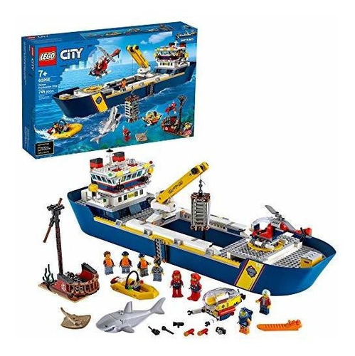 Lego 60266, Barco De Exploracion De Juguete, Mini Helicopter