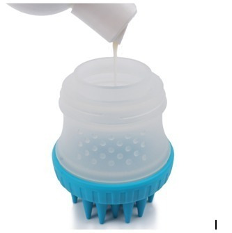 Imagen 6 de 10 de Cepillo De Silicona Porta Shampoo Mascotas - Dexas