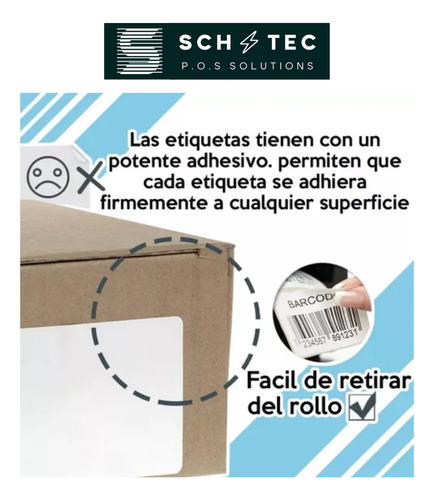 Rollo Etiquetas 100x150mm Térmicas Adhesivas Mercado Envíos Blanco Blanco