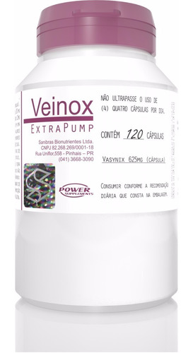 Veinox Extra Pump 120 Cápsulas - Power Supplements - Dilatex