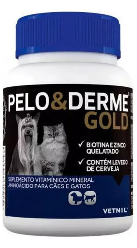 Suplemento Pelo E Derme Gold Vetnil - 60 Capsulas 
