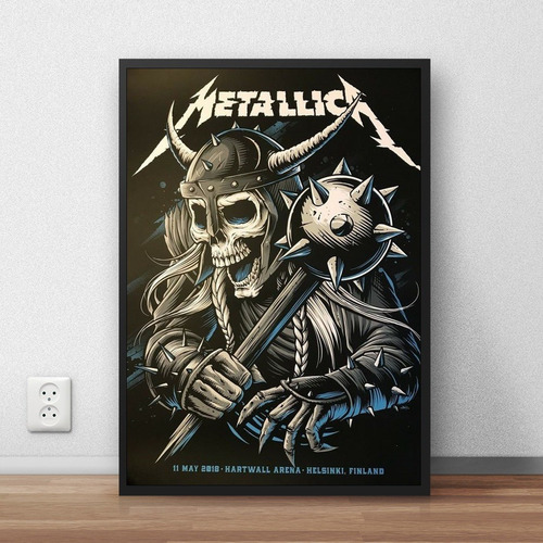 Coleção Metallica  Quadros Decorativos Com Moldura Premium 