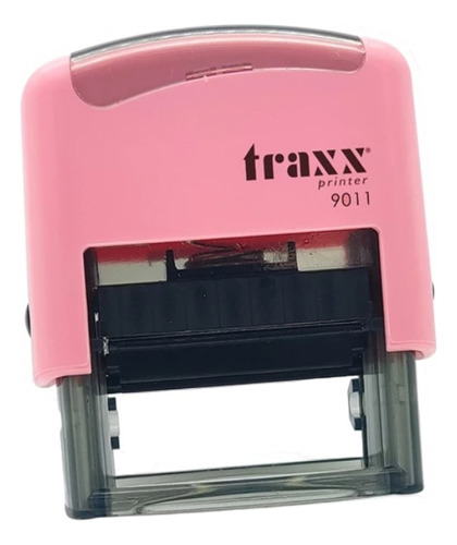 Sello Automático Traxx 9011 14 X 38 Mm Color Rosa Pastel