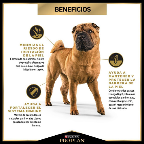 Pro Plan Sensitive Skin Adulto Raza Med/gde 17.5kg+regalo Ms
