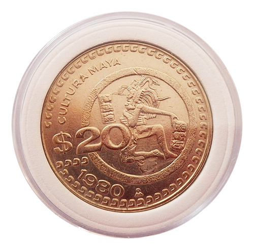 Moneda Antigua 20 Pesos 1980 En Cápsula 20p1980