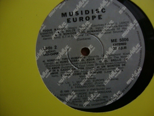 Vinilo Allington Otis White Musidisc Europe 1983 E1