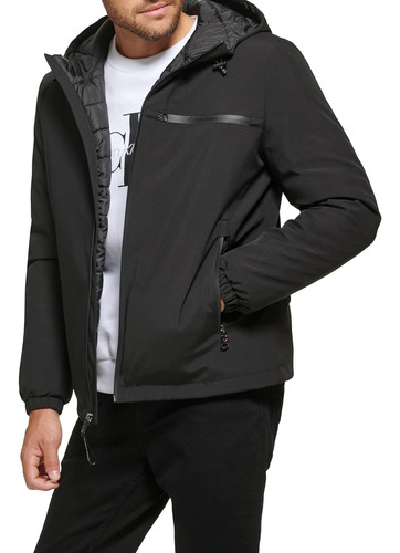 Chamarra Calvin Klein Original Negro Hombre Casual Formal