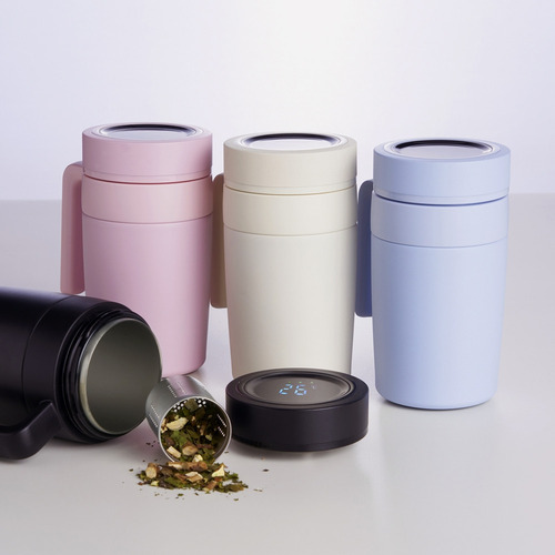 2 Un Caneca Térmica Inox 500ml Com Display Led