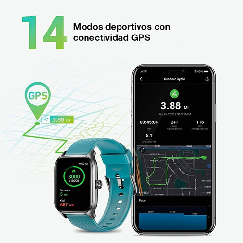Imagen 6 de 10 de Reloj Inteligente Smartwatch Estilo De Vida Y Fitness Ew1