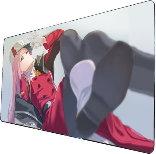 Mouse Pad Largo Artistico Zero Two Gorro Anime 40x90cm