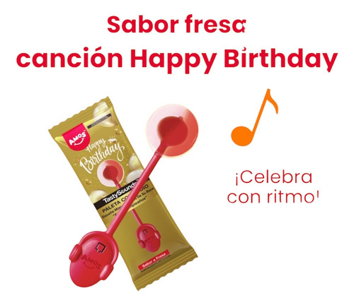 Paleta De Caramelo Con Audio Tasty Sounds - Feliz Cumpleaños