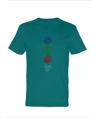 Camiseta Avatar Elementos Azul Algodón Exclusiva 