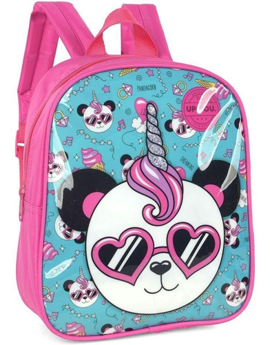 Mochila Infantil P Maternal Escolar Pequena Meninas Panda