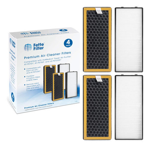 Fette Filter - 2 Filtros Hepa Y 2 De Carbon Activado Compati
