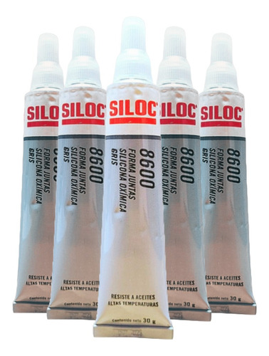 Silicona Oxímica 8600 Forma Juntas Siloc Gris 30g X 12u