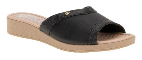 Tamanco Feminino Piccadilly Anabela Chinelo 561033 Preto